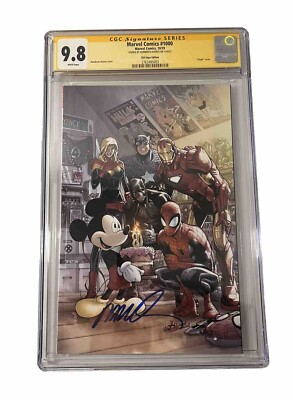 CGC 9.8 SS D23 Marvel Comics 1000 2019 Signed Ramos 1st Mickey Mouse On Cover!