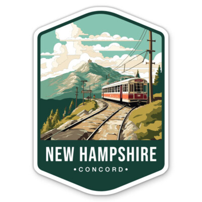New Hampshire State Badge Travel Vinyl Sticker - for Phone Car Laptop ...