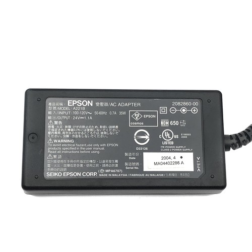 Véritable adaptateur secteur Epson pour scanner à plat Epson Perfection 4490 24V 1,1A - Photo 2/8
