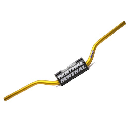 Guidon 28,6mm MX Fatbar anti-vibrations couleur or pour pilotes Kawasaki KX et KXF