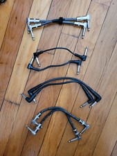 lot: eight 8 instrument cables including Fender, D'addario patch cables