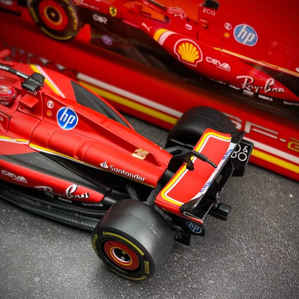 Bburago 1/43 Scuderia Ferrari HP F1 Team SF-24 GP 2024 #16 Bburago 1/43 Scuderia Ferrari HP F1 Team SF-24 GP 2024 #16