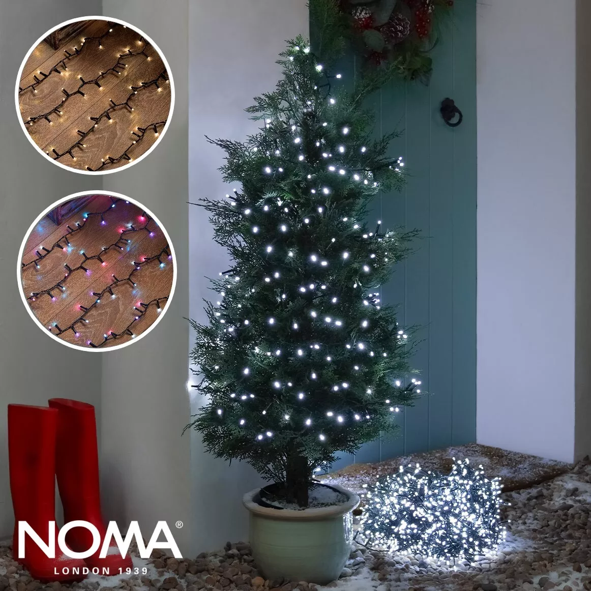 Noma Christmas LED Multi Function Mains Plug In Fairy String Fairy Tree Lights