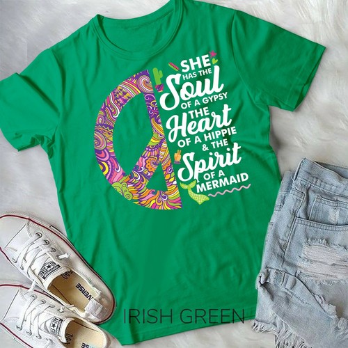 Hippie, Gypsy, Mermaid Soul, Heart, Spirit Unisex & Youth T-shirt - Picture 2 of 11