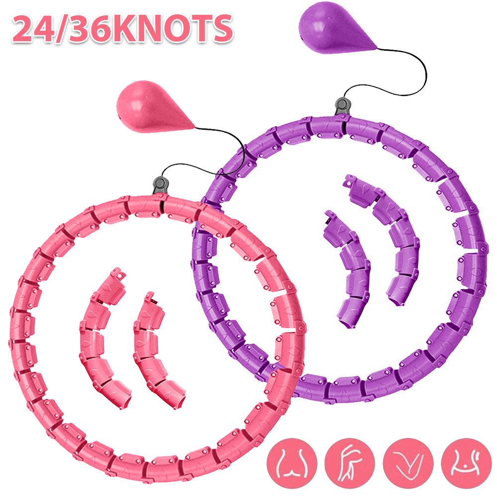 Smart Hula Hoop Reifen Fitness Einstellbar Massagenoppen Bauchtrainer 24-36-48