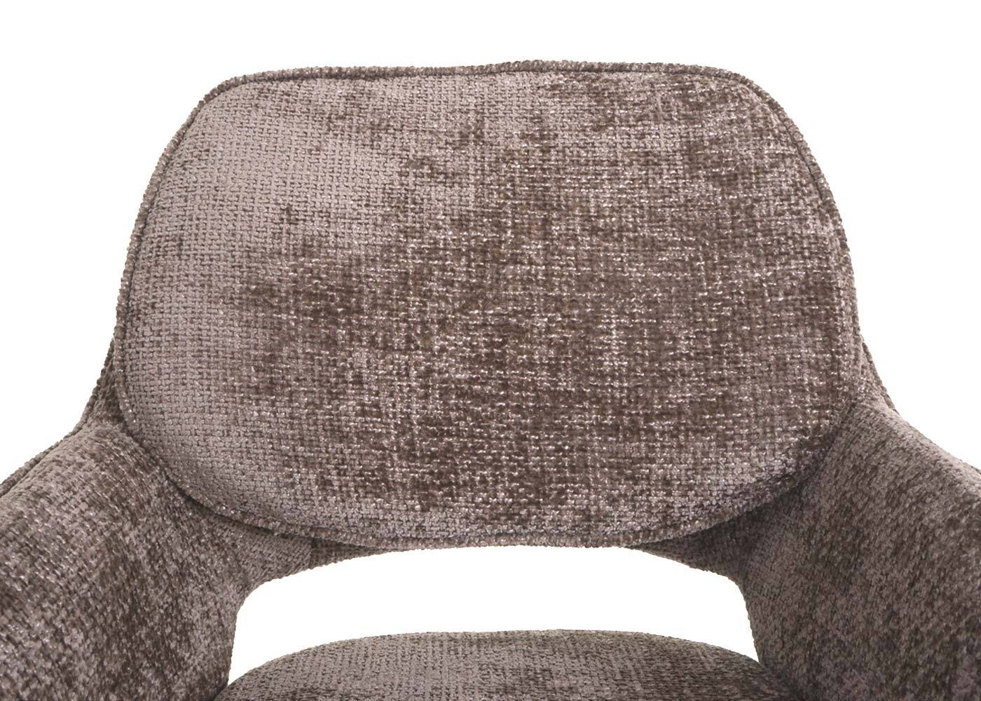 2er-Set Esszimmerstuhl HWC-N74, Stuhl drehbar Auto-Return Stoff Chenille 490g/m² Ansicht 9