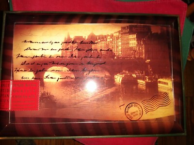 Vintage 1999 Lambertz's Treasure Chest Cookie Tin , Germany, Large, Hinged