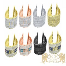 Apple Watch Series 4 Baguette Lab Diamonds Adjustable Custom Bracelet Band 44 mm