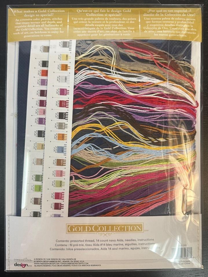 Dimensions Kreuzstich-Set 'Fabulous Floral' – 35,6x30,5 Cm, Mit Garn, Aida-Stoff, Nadel & Anleitung