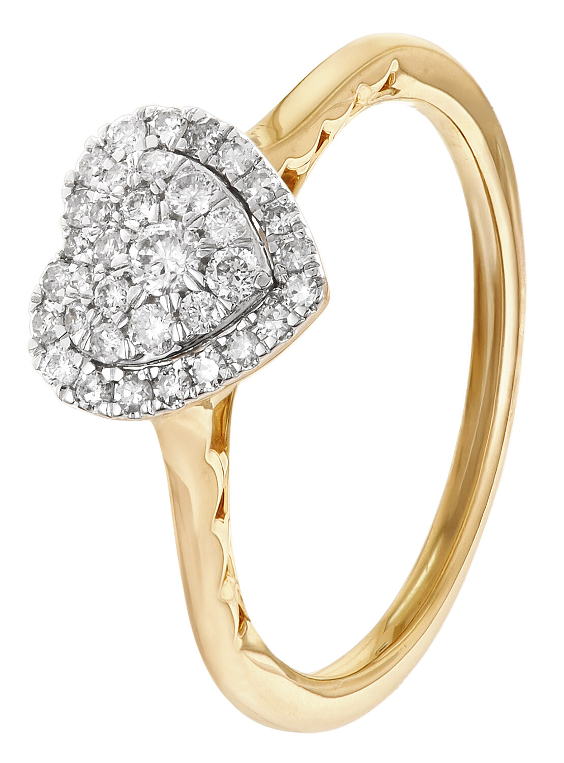 БЛЕСТЯЩЕЕ кольцо с бриллиантом Damen из золота Herz 3338 карат GL8654 137890₽