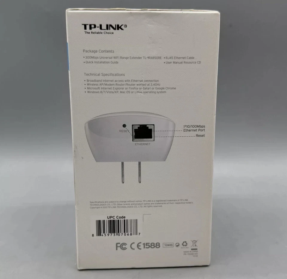 TP-Link TL-WA850RE N300 300Mbps Universal WiFi Range Extender, Repeater, Booster - Image 4 of 4