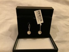 Earrings 14k White Gold New With Tag - 8 MM Freshwater Pearls - Leaver Back