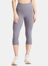 Avia Softsculpt Women  s Grey Capri Large  12-14  Leggings W/Pockets New
