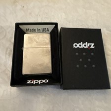 Zippo Lighter Reg Satin Chrome#206 NiB w/Papers Made In USA sealed orange sticke