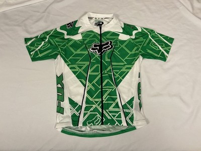 Herren FOX Full Zip Fahrradtrikot Gr. M - Grün / Weiß