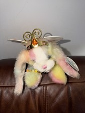 Vintage Aurora Flutterbunnies Sharon Lea Larsen Sweet Pea NWT HTF Pastel W Jewel