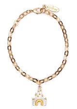 Disney Store Disney Princess Castle Goldtone Bracelet