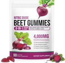 Beet Root Gummies for Blood Pressure, Hert Helth Support, Energy Level Suport, P