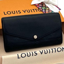 Louis Vuitton Empreinte Portefeuille Sarah Long Wallet Black Noir