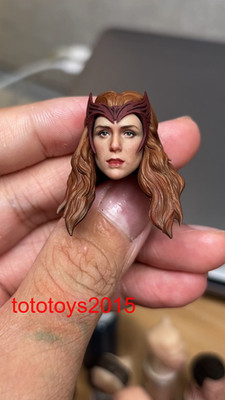 1/12 1/18 1/24 Scarlet Witch Girl Head Sculpt For 6'' 3.75''Action Figure Body Toy