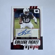 2021 Panini Contenders Draft Picks College Ticket Red #182 Shaka Toney AUTO
