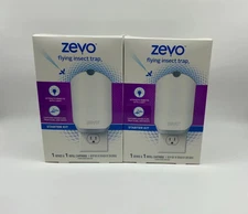 Zevo Electric Flying Insect Trap Starter Kit 2 Pack Plug-In Indoor Bug Light