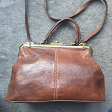 Borsa The Bridge in pelle di castagno vintage usata italiana