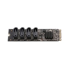 M.2 to 4 Ports Sata3.0 Adapter Card PCIe to Sata3.0 4 Ports Data Transfer