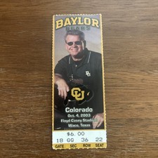 2003 COLORADO BUFFALOES BAYLOR BEARS FOOTBALL TICKET STUB 10/4 MASON CROSBY FR