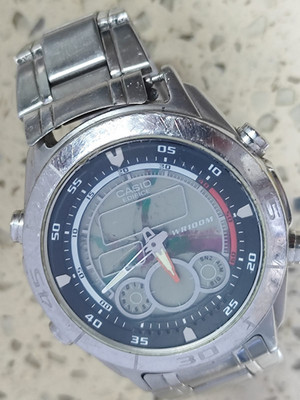 Vintage CASIO EFA-115 mod 3781 Digital/Analog Watch world time  -Not Work
