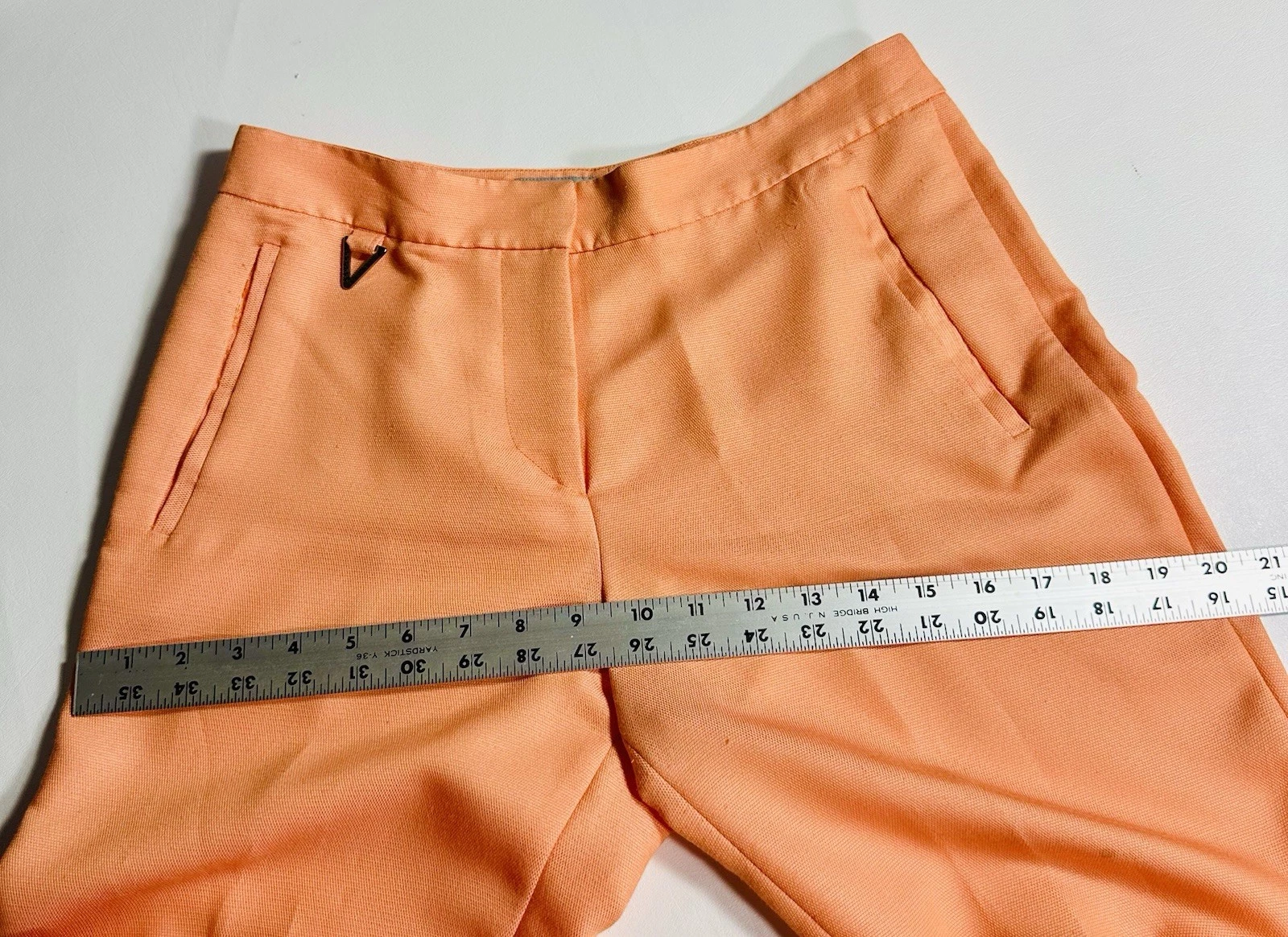 Versace Jeans Couture pantaloni donna 28 42 melone vita media gamba dritta Y2K