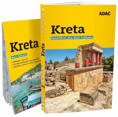 REISEFÜHRER Kreta 2024/25+ausfaltbare Maxi Landkarte 1:200 000 UNGELESEN WIE NEU