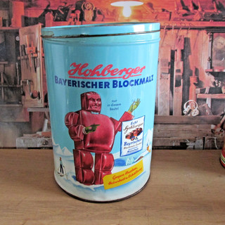 Alte Bonbon Blechdose Dose Reklame/ Werbung Hohberger