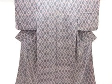 7612810: JAPANESE KIMONO / ANTIQUE KIMONO / SILK / KINSHA / FLOWER CREST