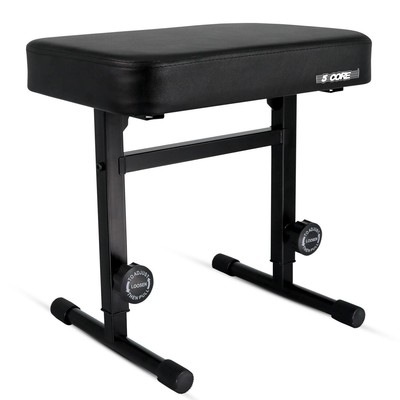 5 Core Keyboard Bench 3'' Padded Cushioned Piano Stool Adjustable Guitar Seat