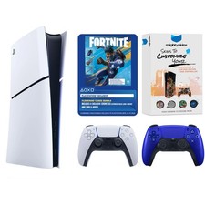 Sony PlayStation 5 Disc Fortnite Bundle with Extra Controller- Cobalt Blue