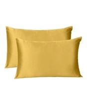 Set of 2 Silky Satin Pillowcase Pillow Case Cushion Cover Queen 20 30in