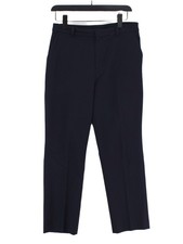 Uniqlo Women's Suit Trousers M Blue Polyester with Elastane, Viscose Dress Pants