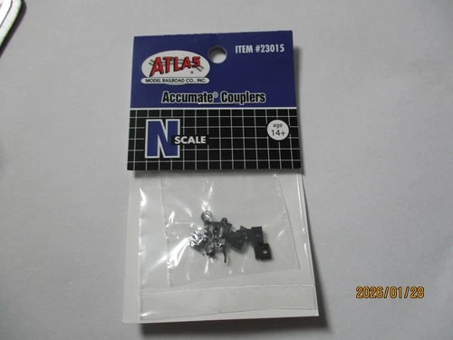 Atlas # 23015 Accumate Couplers 1 pair per pack. N-Scale