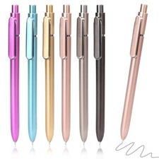 12 Pack Black Gel Pens, 0.5mm Black Gel Ink Pens,Retractable Roller Ball Gel Pen