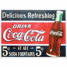 Westland Giftware 24807 RETRO DRINK COCA-COLA 12x16 Coke Canvas Art Print