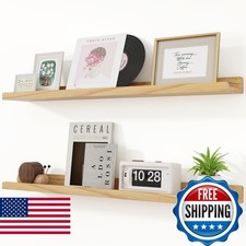 RICHFOCUS Floating Shelves 36 inch Solid Wood Picture Ledge Shelf Set of 2