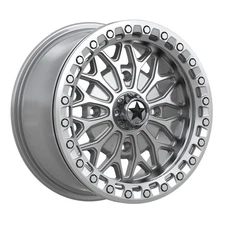 MSA M53 Bolo Bdlk 15x7 UTV Wheel - Silver/Machined (4/137)+38mm[MA053SD15704838]