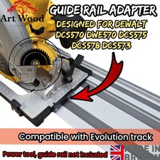 ADAPTER circular saw Dewalt DCS570 cut base skid plate EVOLUTION  guide track