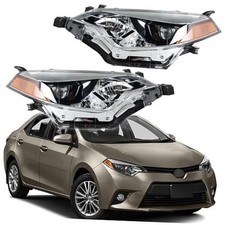 Halogen Headlight Left and Right Side Assembly Replacement for 2014 2015 2016