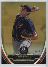 2013 Bowman Platinum Prospects Chrome Gold Refractor 34/50 Lucas Giolito 1j2