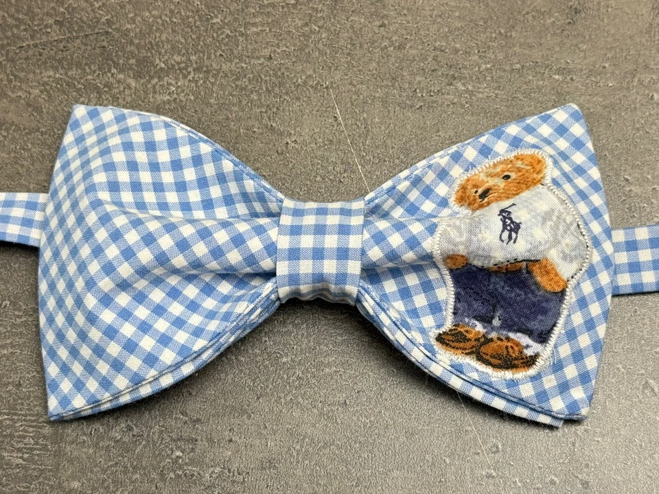 NUEVO Jeans Para Hombre Oso Pajarita Personalizada Azul Guinga Pre Atado Ajustable Regalo Foto 2 de 3