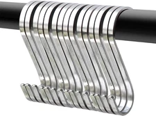 20 Pack Flat S Hooks Stainless Steel 3 Inches S Shaped Hanging Hooks 
