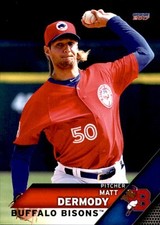 2017 Buffalo Bisons Choice #7 Matt Dermody Des Moines Iowa IA Baseball Card