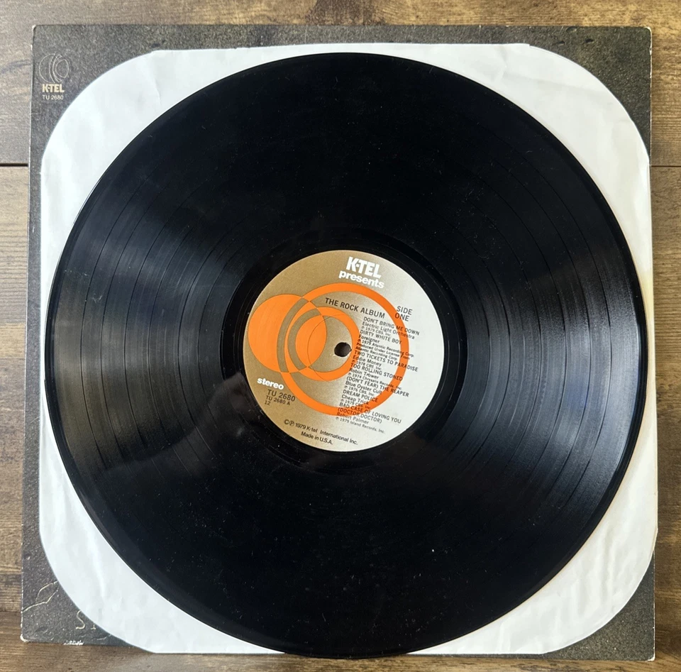 The Rock Album 1980 K-TEL Vinyl Record STYX Toto Foreigner ELO Boston & Others - Image 4 of 4